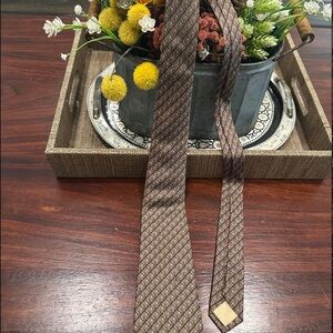 Gucci Brown Geometric Men's Tie